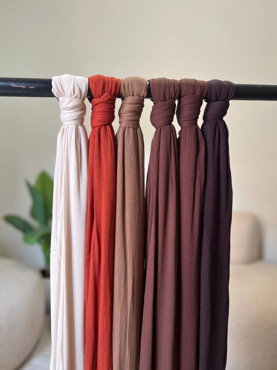 Plain Sponge Hijab (Brown Shades)